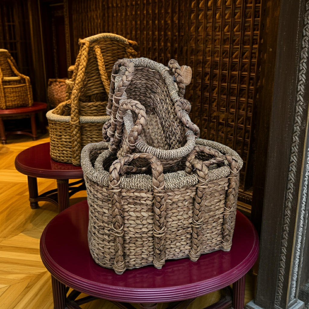 Waterhyacint baskets, 3 sizes