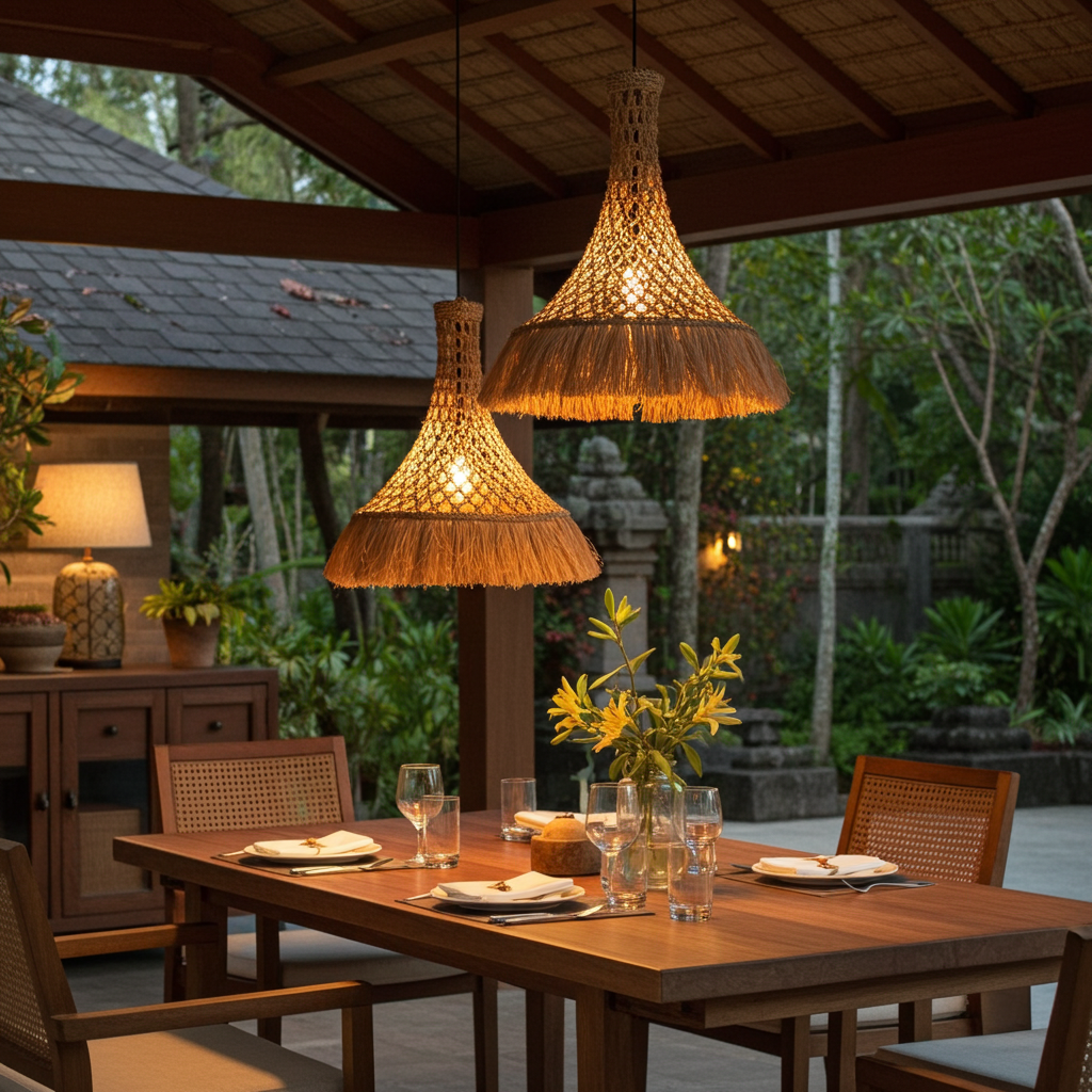 Lámpara colgante Coco Modelo Kipas