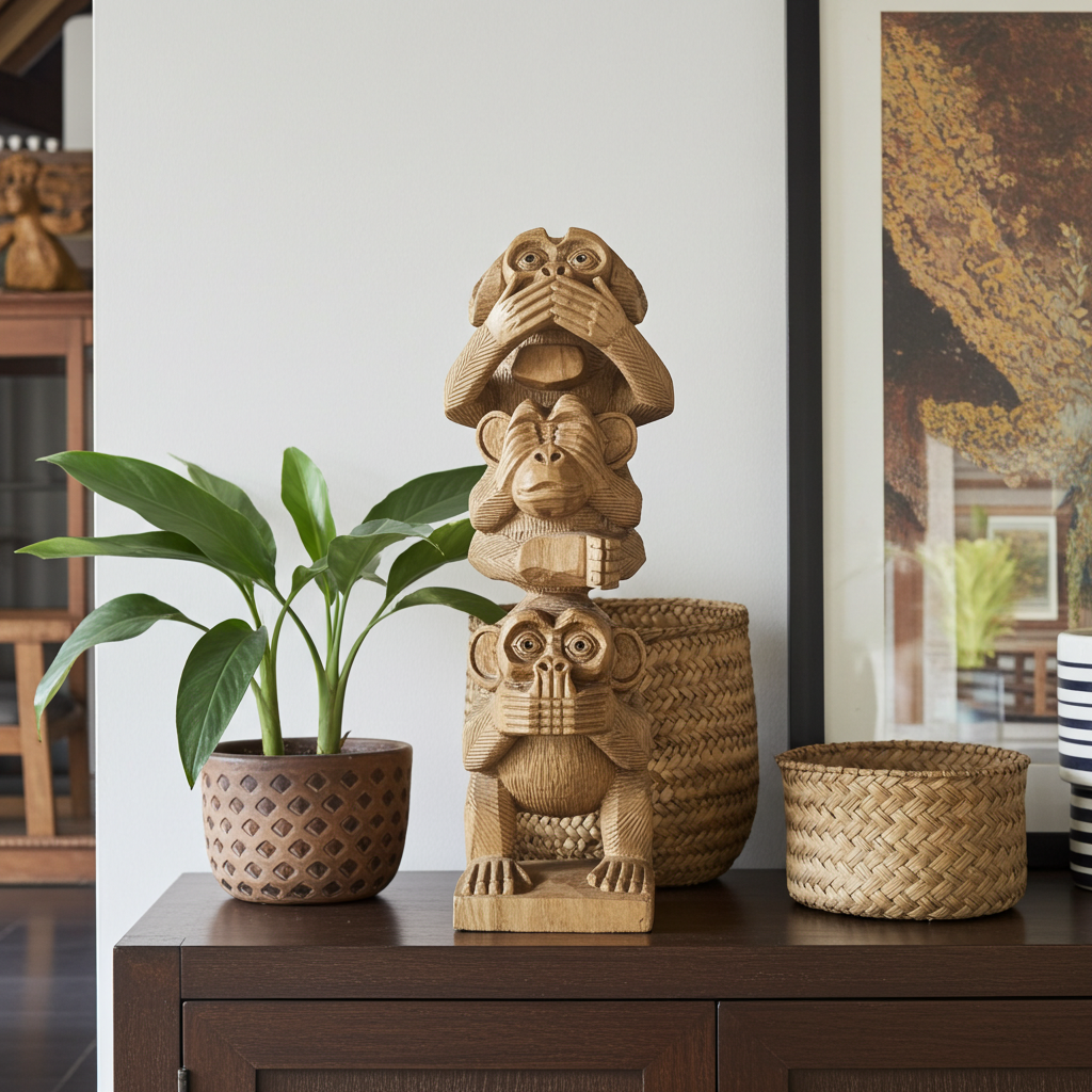 See no evil, hear no evil monkeys vertical