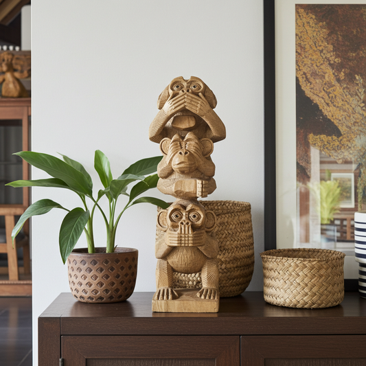 See no evil, hear no evil monkeys vertical