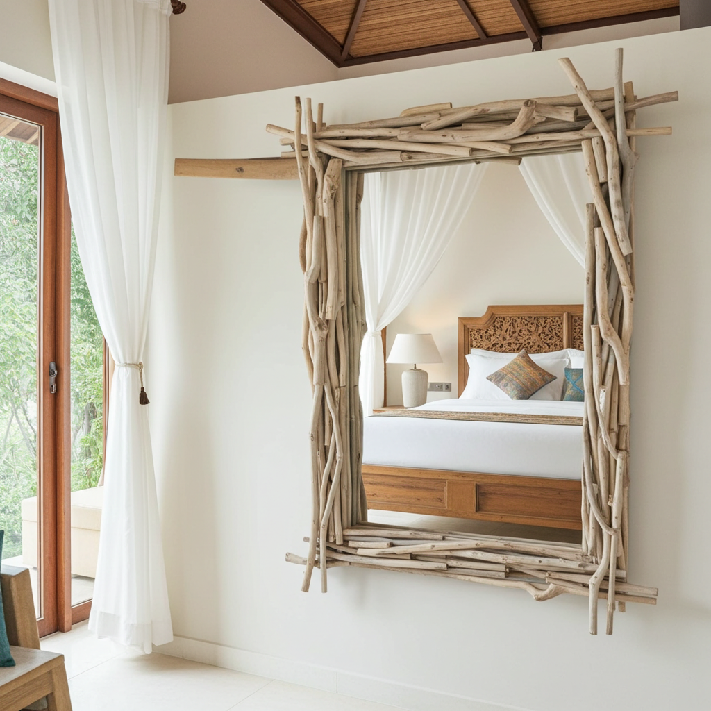 Wild twigs mirror 90x60cm. Model Ranting