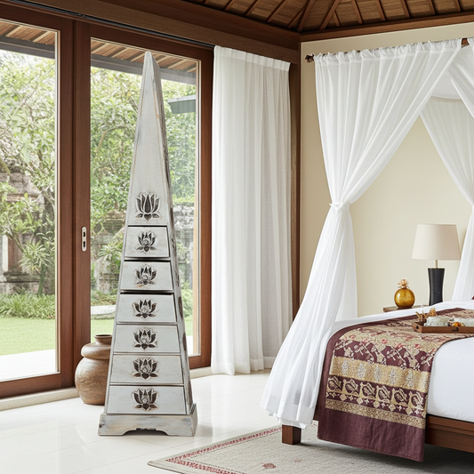 Pyramid shaped cabinet 150cm