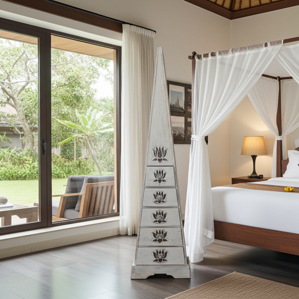 Pyramid shaped cabinet 150cm