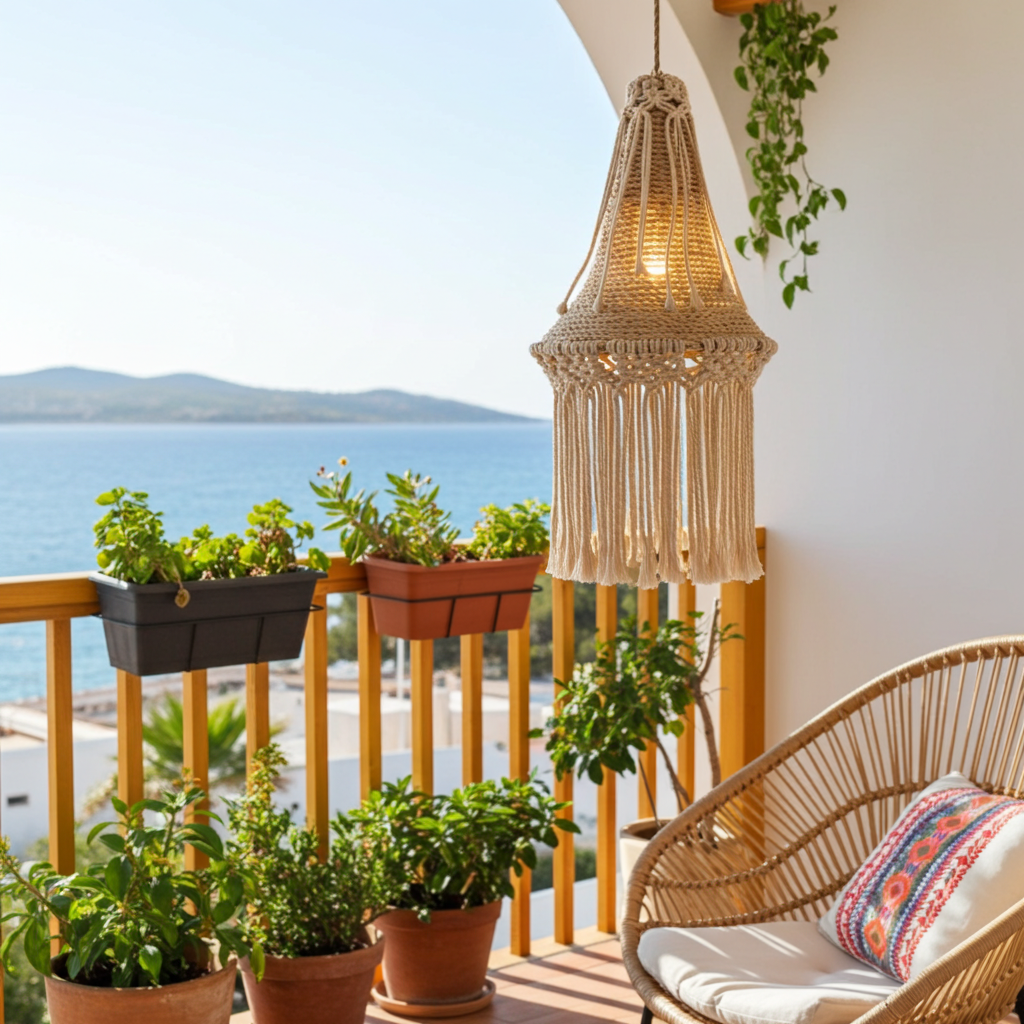 Hanglamp from banana bark. Model Kulit