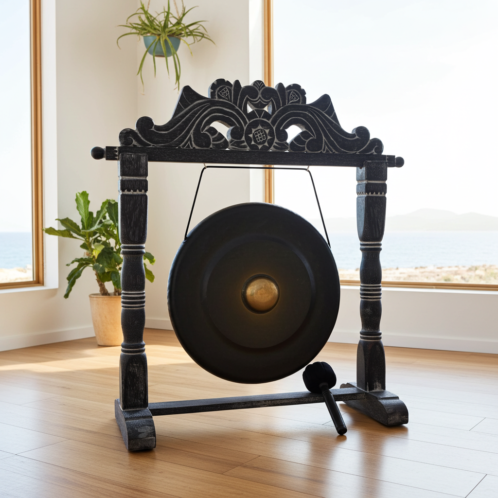 Modelo Gong Logam Preto