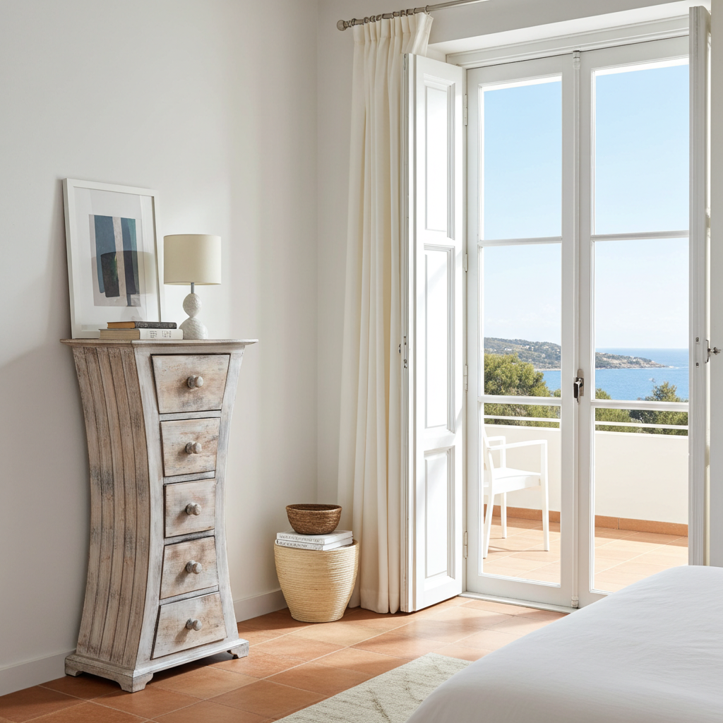 Gabinete con forma de reloj de arena