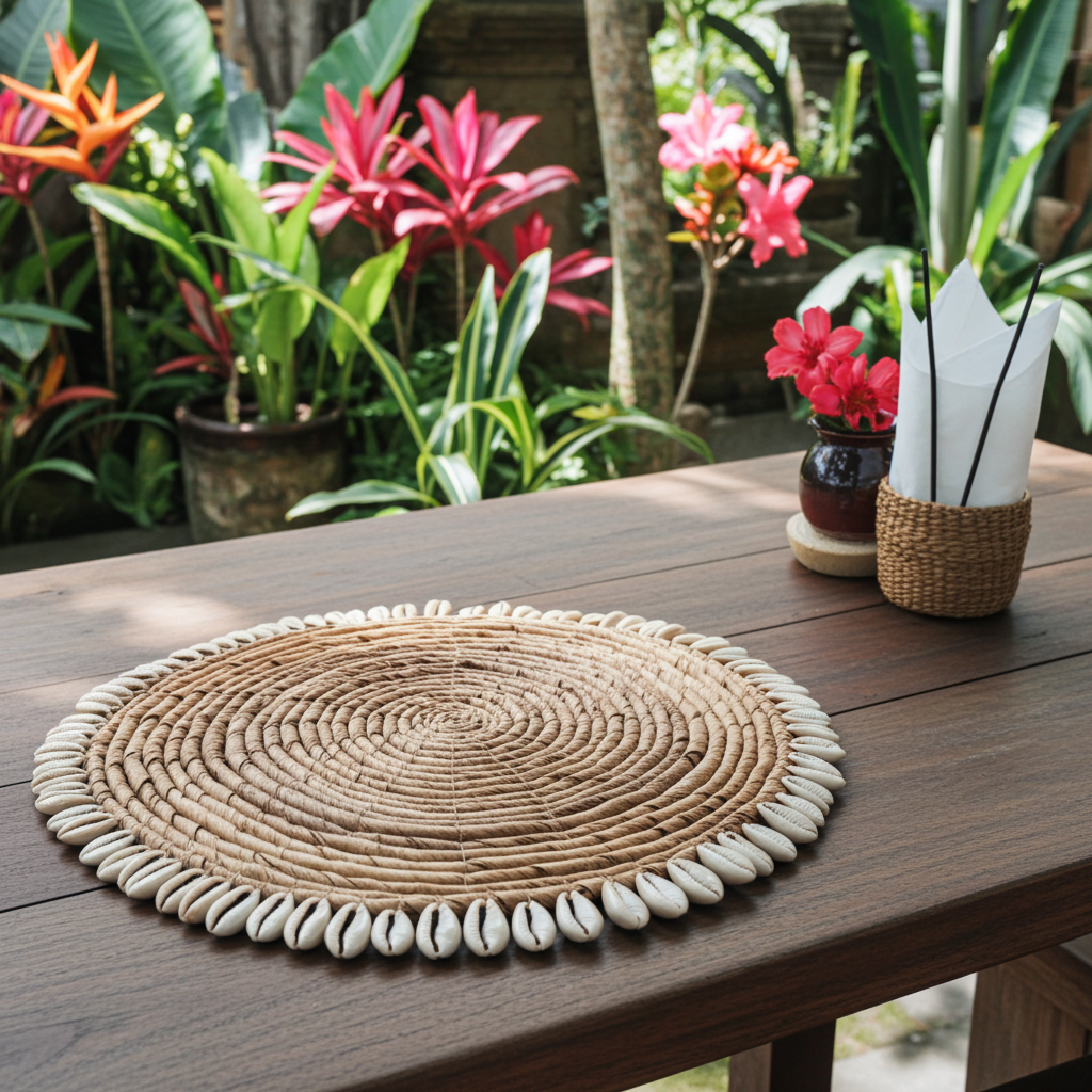 Mantel individual de hoja de plátano