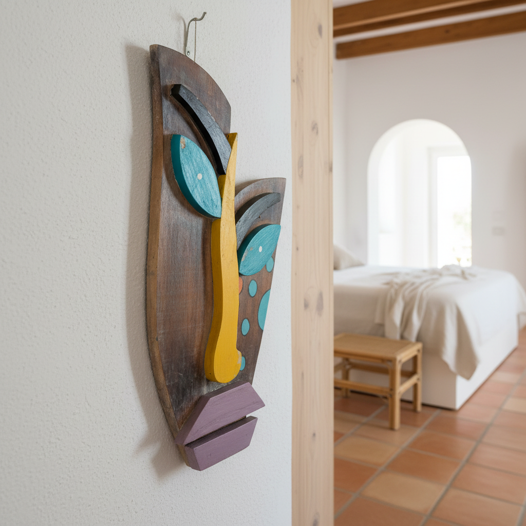 Abstract Tribal Face Wall Mask Model Liang