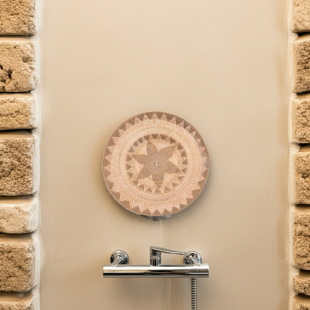 Plato decorativo de ratán para pared de 60 cm. Modelo Sari.