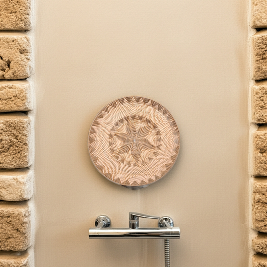 Prato decorativo de parede em rattan, 60 cm. Modelo Sari.