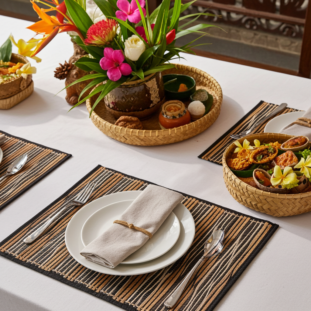 Placemat from bananleaf in THREE colors