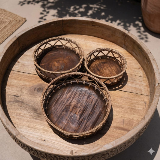 Juego de tres cuencos de exhibición Modelo Medan