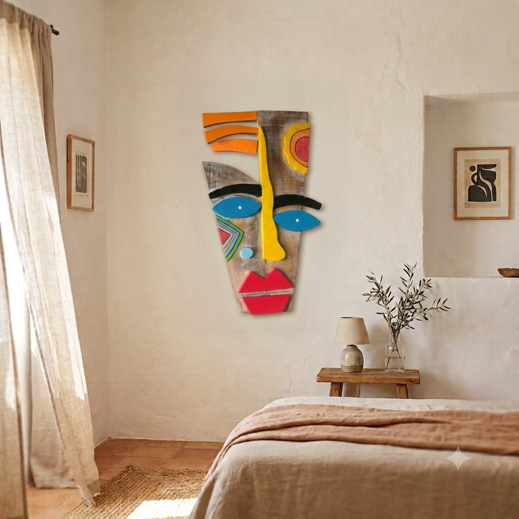 Abstract Face Wall Art Panel Model Yefman