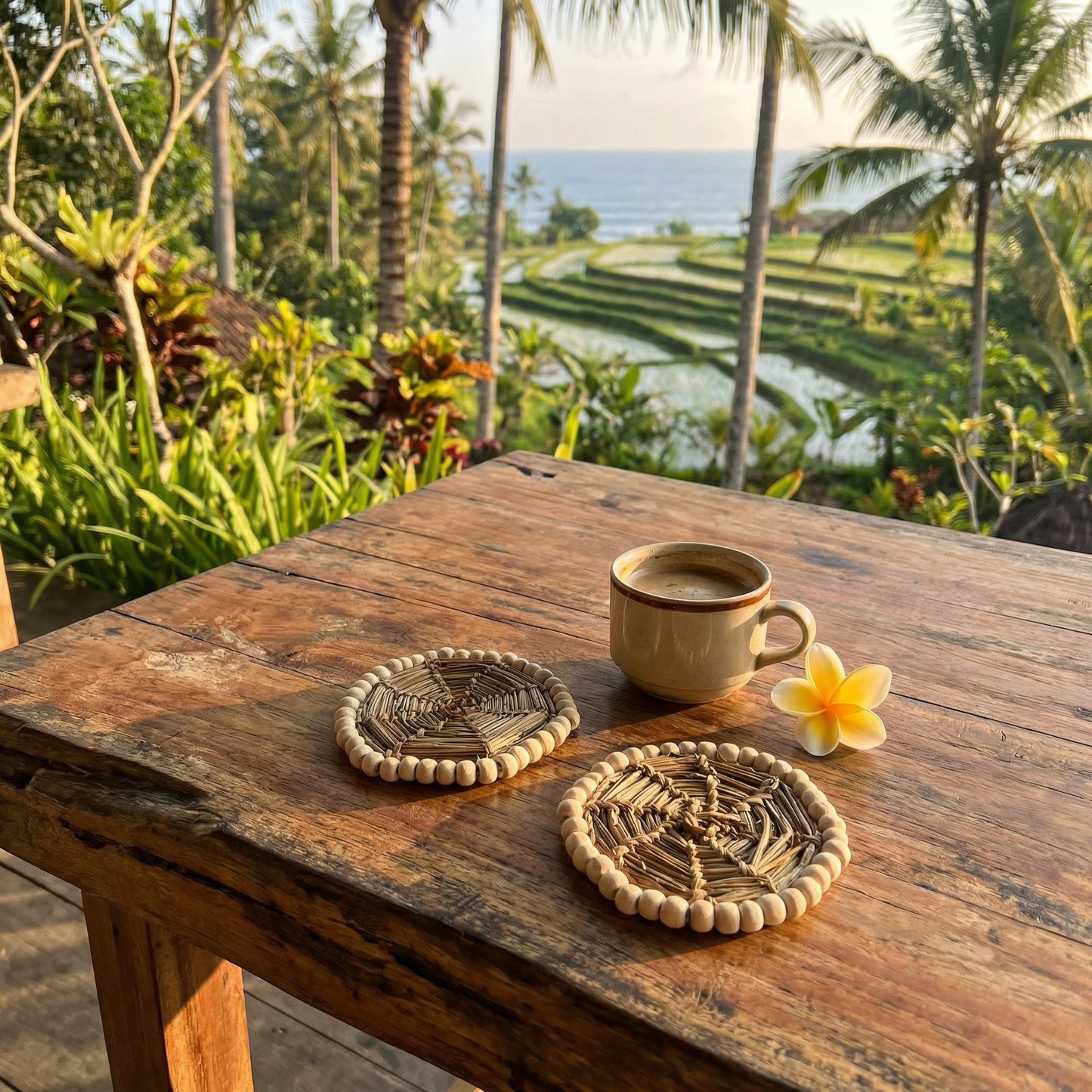 Posavasos tejido a mano Modelo Bulbul