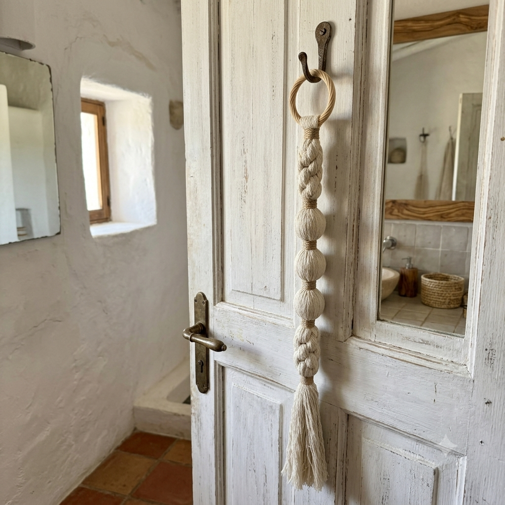 Borla de macramé trenzada para colgar en la puerta, modelo Numfor
