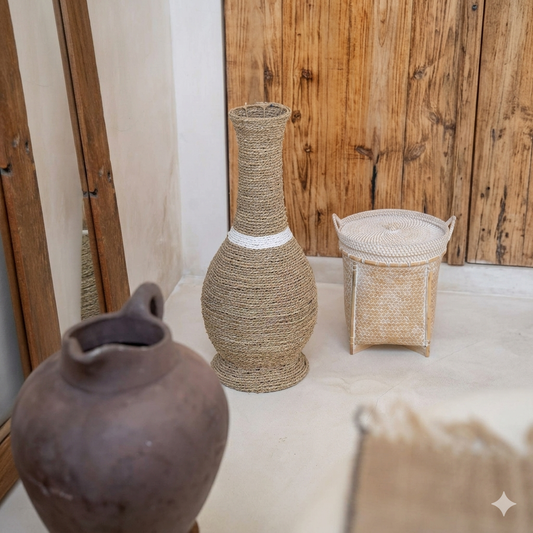 Vaso de vime Modelo Sumba