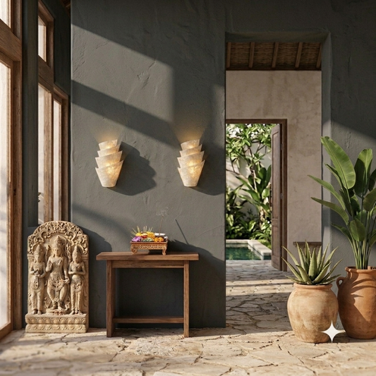 Capiz Shell Wall Sconce Light Model Mendanau