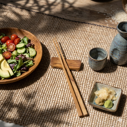 Wooden chopstick set (Set of 4)