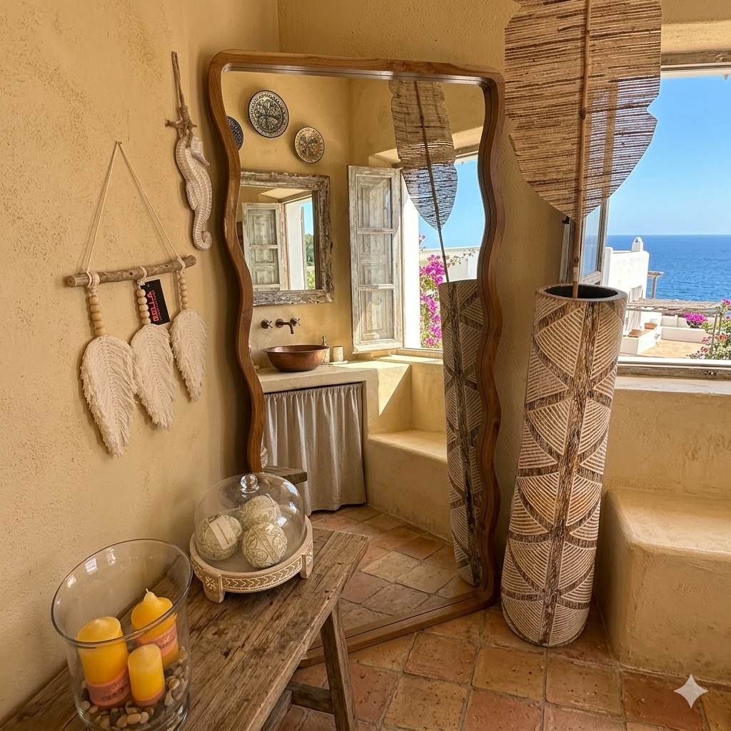 Espejo con forma orgánica 180cm