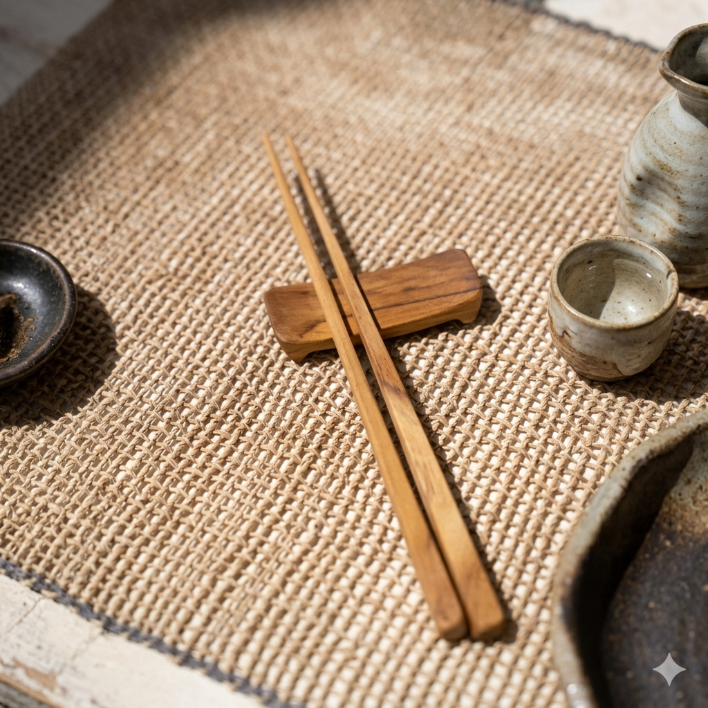 Wooden chopstick set (Set of 4)