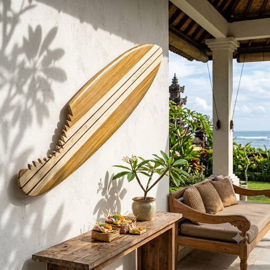 Mango Wood Surfboard with shark bite Model Marore