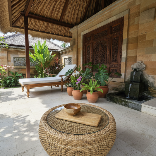 Teak Wood Serving Board with Bowl Model Pieh