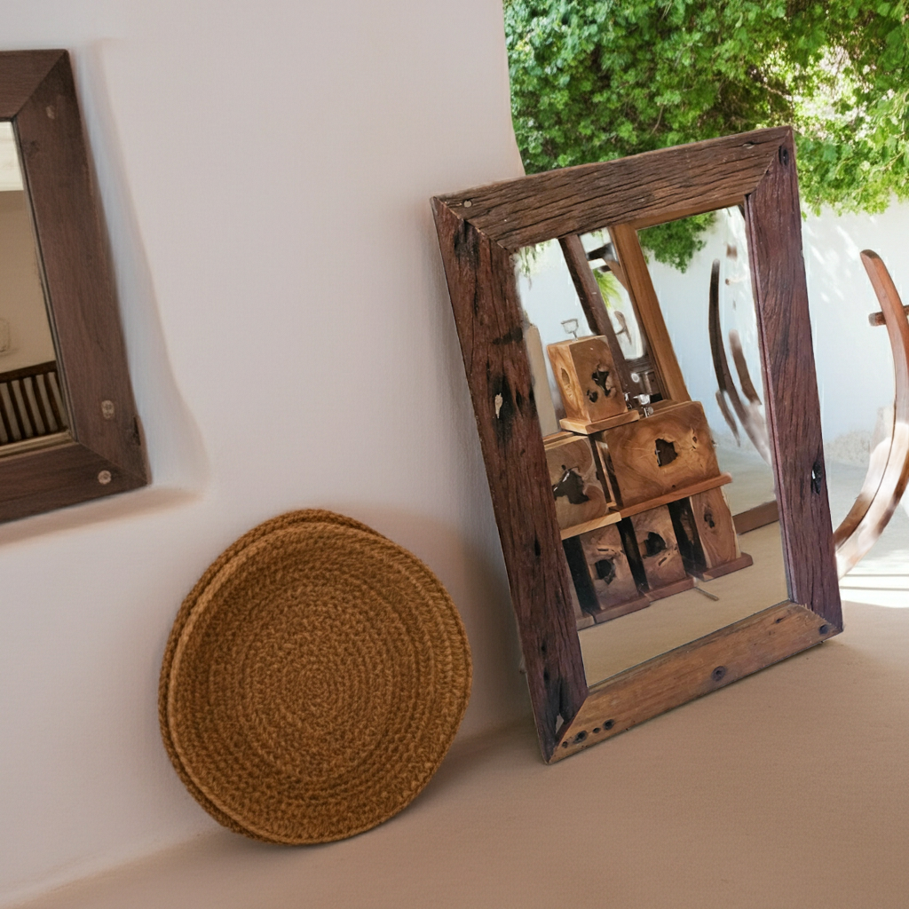 Mirror 90x60cm dark frame Model Ulin