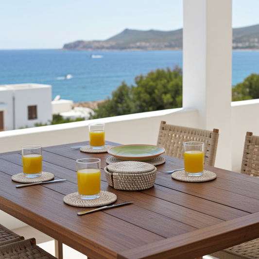 Set of 6 coastersin two colors. Model Tosi