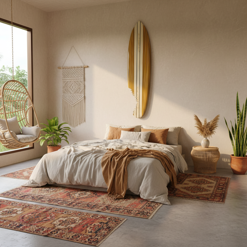 Modelo de decoración de pared de tabla de surf de madera de mango Marore