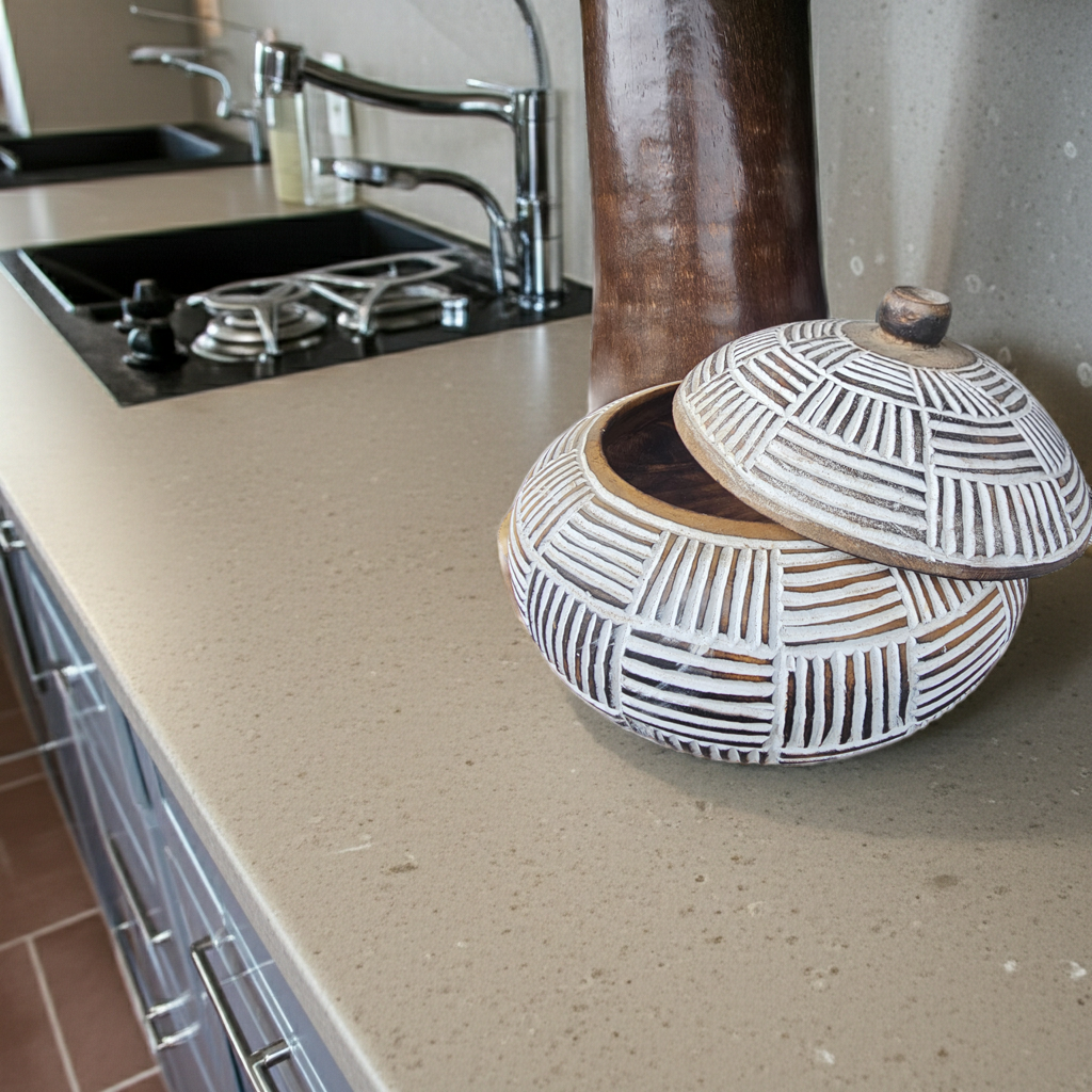 Cuenco de madera de Timor orgánica con tapa. Modelo Bulu