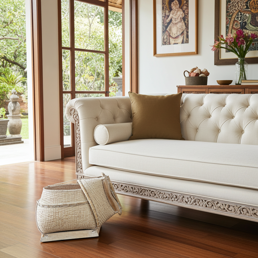 Rattan / bamboo newspaper basket in two colors