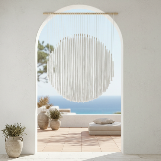 Circular Macramé Fringe Wall Hanging Model Salawati