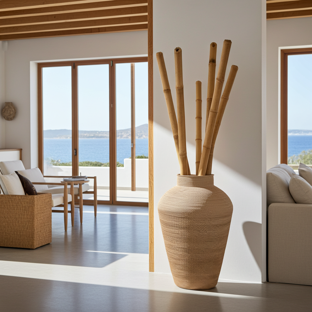 Varetas decorativas em bambu de 180 cm e 100 cm