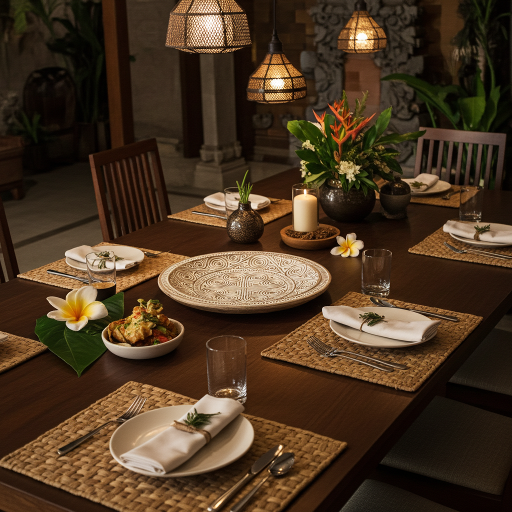 Wooden Plate Model Ukir 50cm