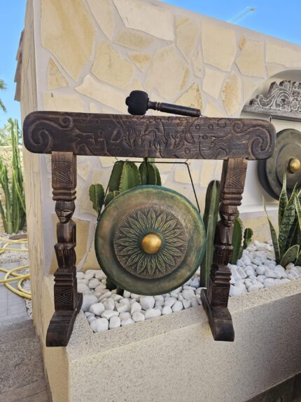 Deco Gong with support 35cm, Flower Model